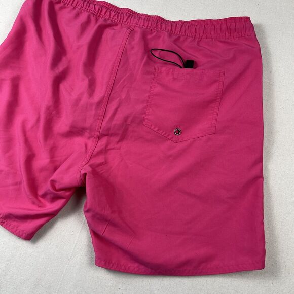 Saturdays NYC Timothy Accordion Swim Short Men’s XL Fuchsia 6.5” Inseam Lined - Picture 15 of 16